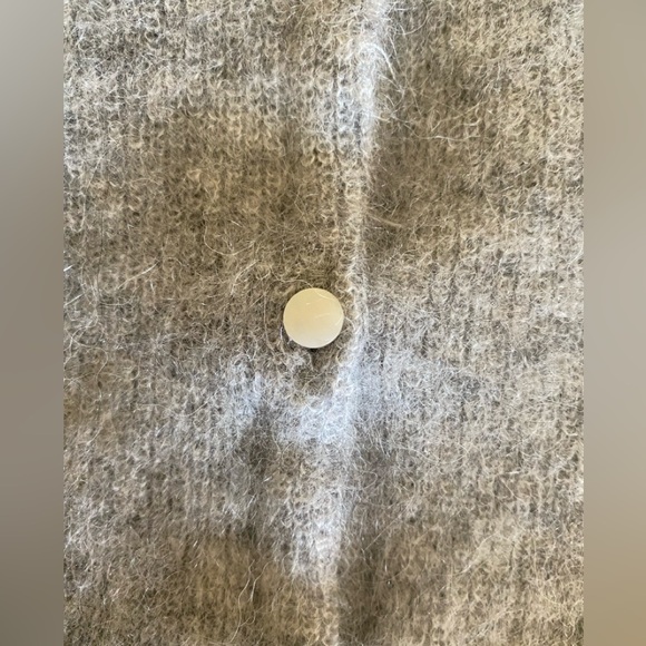 Sezane Gaspard Cardigan Super soft Mohair and Baby Alpaca Blend Lt Grey Size S - Picture 10 of 15